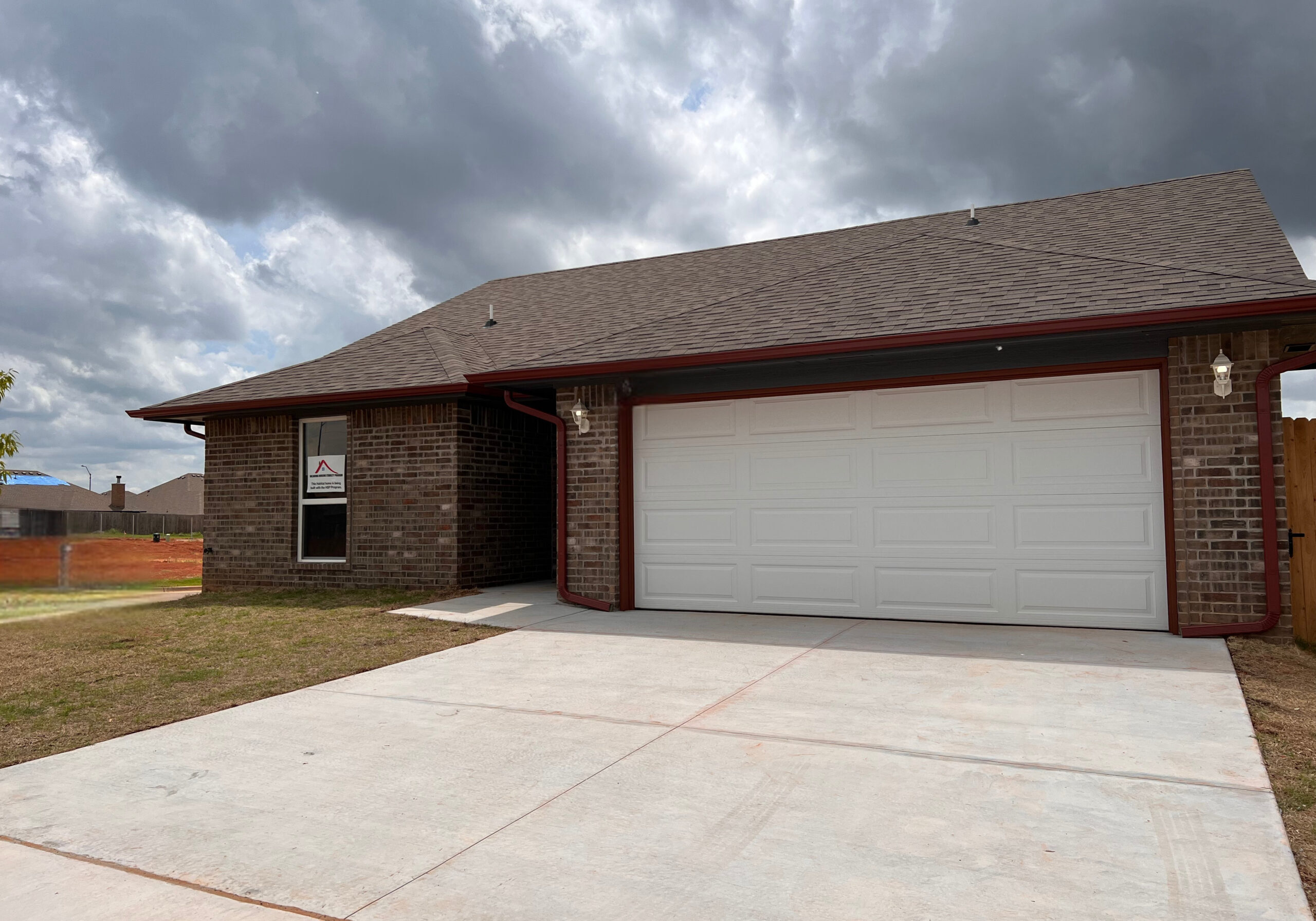 Brick home built as part of the Oklahoma Housing Stability Program